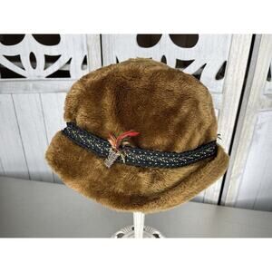 Vintage United Hatters Cap & Millinery Mens Brown Faux Fur Winter Hat Medium